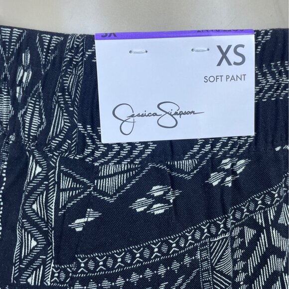 Jessica Simpson Women’s Black Soft Pants Pattern Elastic Waist Size XS - New - Picture 5 of 8